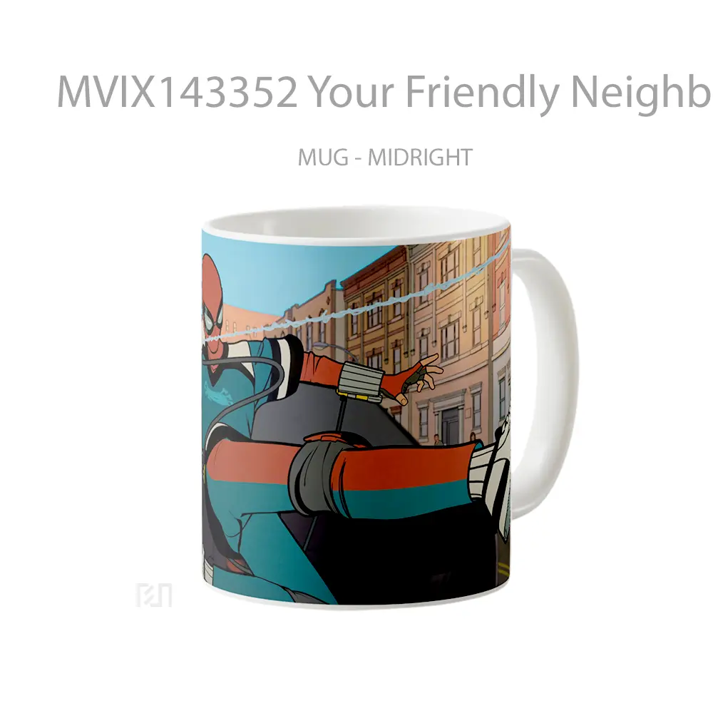 Mug Your Friendly Neighborhood Spider Man Gelas Keramik Unik - All-side / Desain