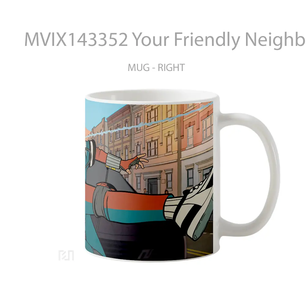 Mug Your Friendly Neighborhood Spider Man Gelas Keramik Unik - All-side / Desain