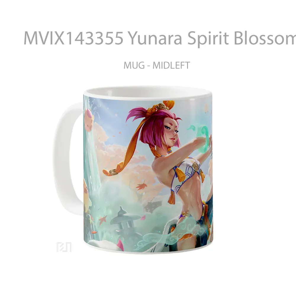 Mug Yunara Spirit Blossom Springs Skin Lol Splash Art Cangkir Gamer - All-side / Desain