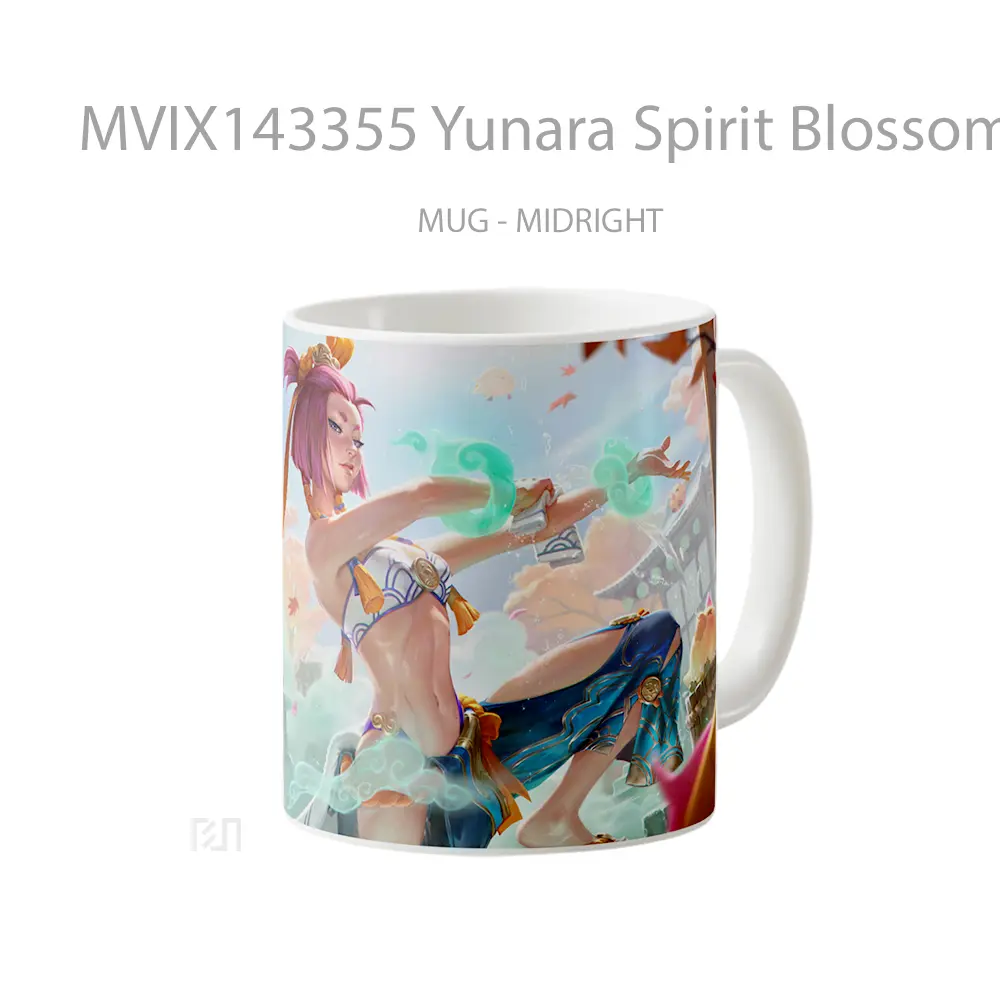 Mug Yunara Spirit Blossom Springs Skin Lol Splash Art Cangkir Gamer - All-side / Desain