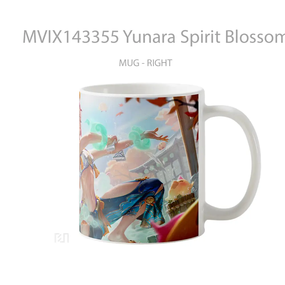 Mug Yunara Spirit Blossom Springs Skin Lol Splash Art Cangkir Gamer - All-side / Desain