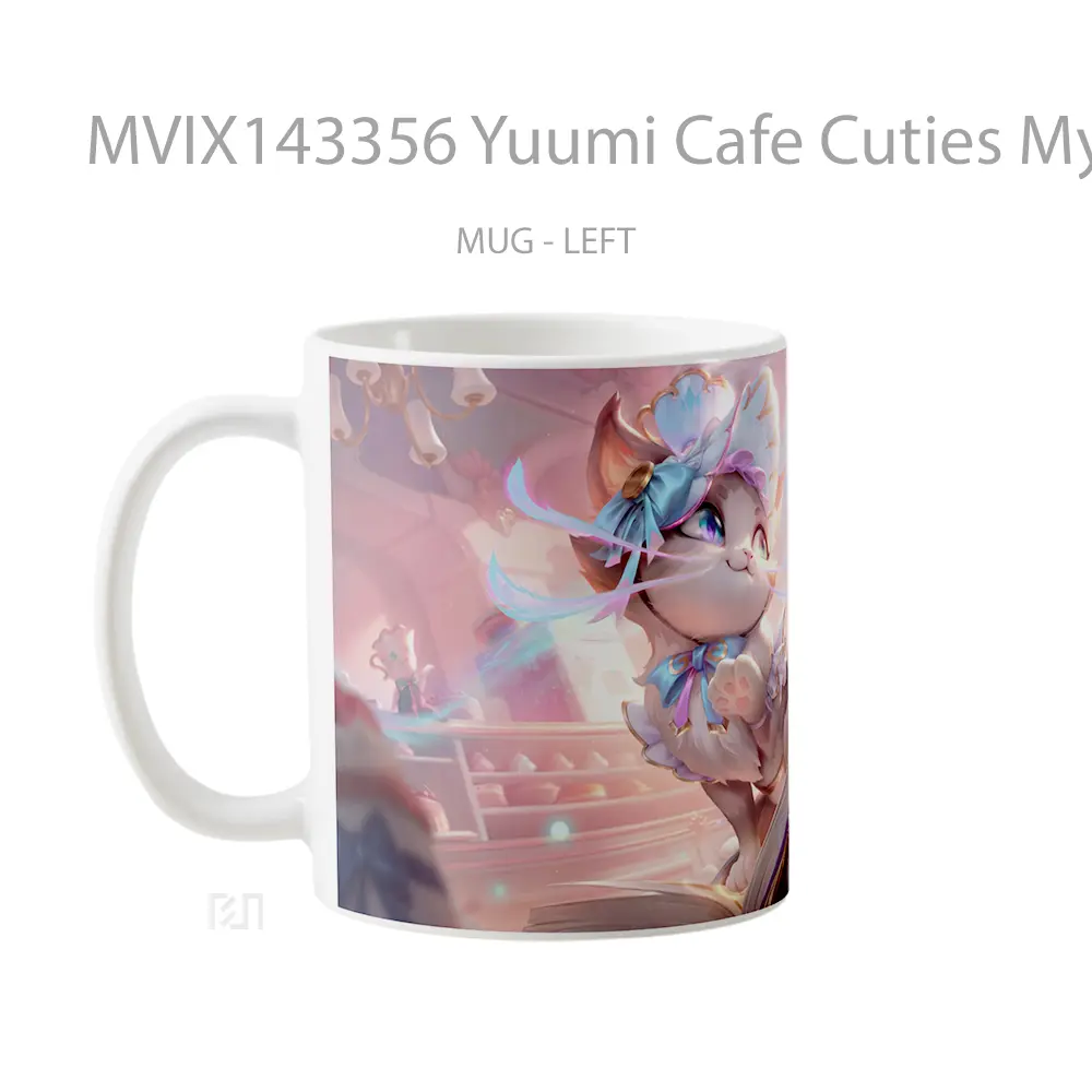 Mug Yuumi Cafe Cuties Mythic Chroma Skin Lol Wild Rift Splash Art Cangkir Gamer - All-side / Desain