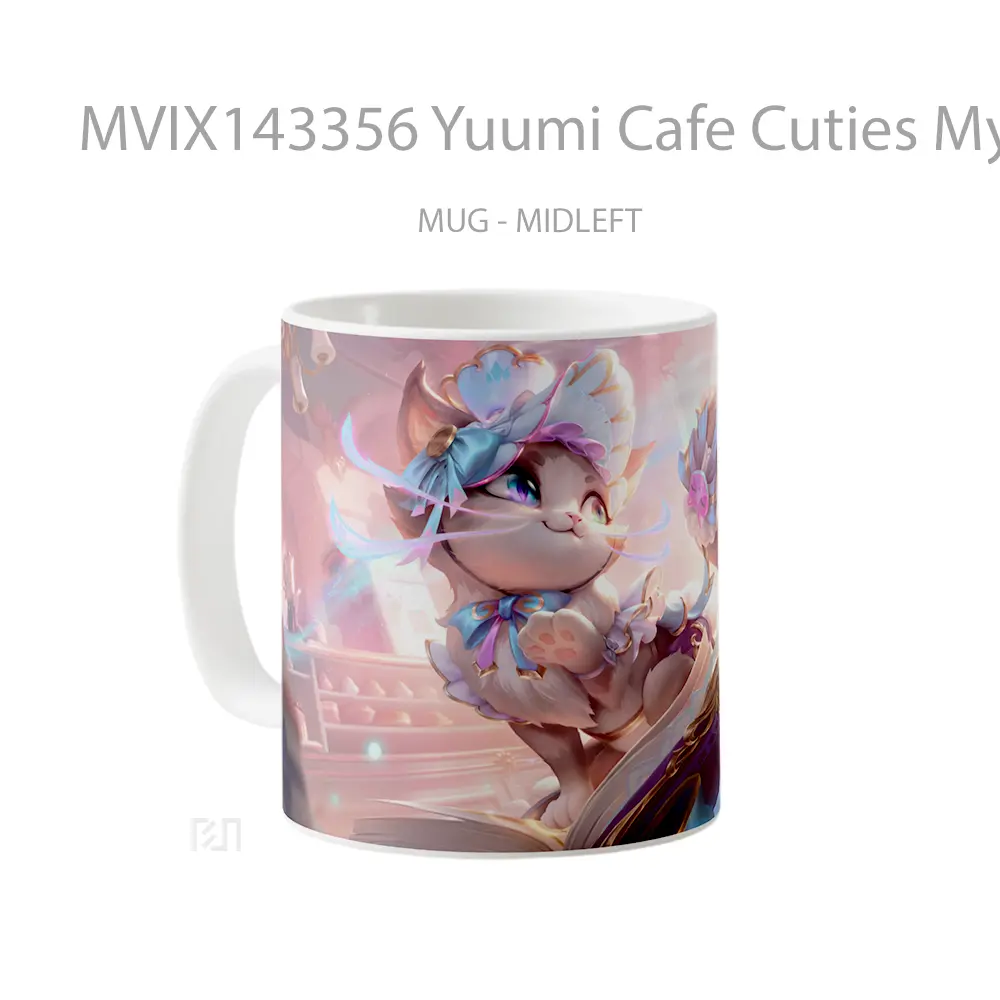 Mug Yuumi Cafe Cuties Mythic Chroma Skin Lol Wild Rift Splash Art Cangkir Gamer - All-side / Desain