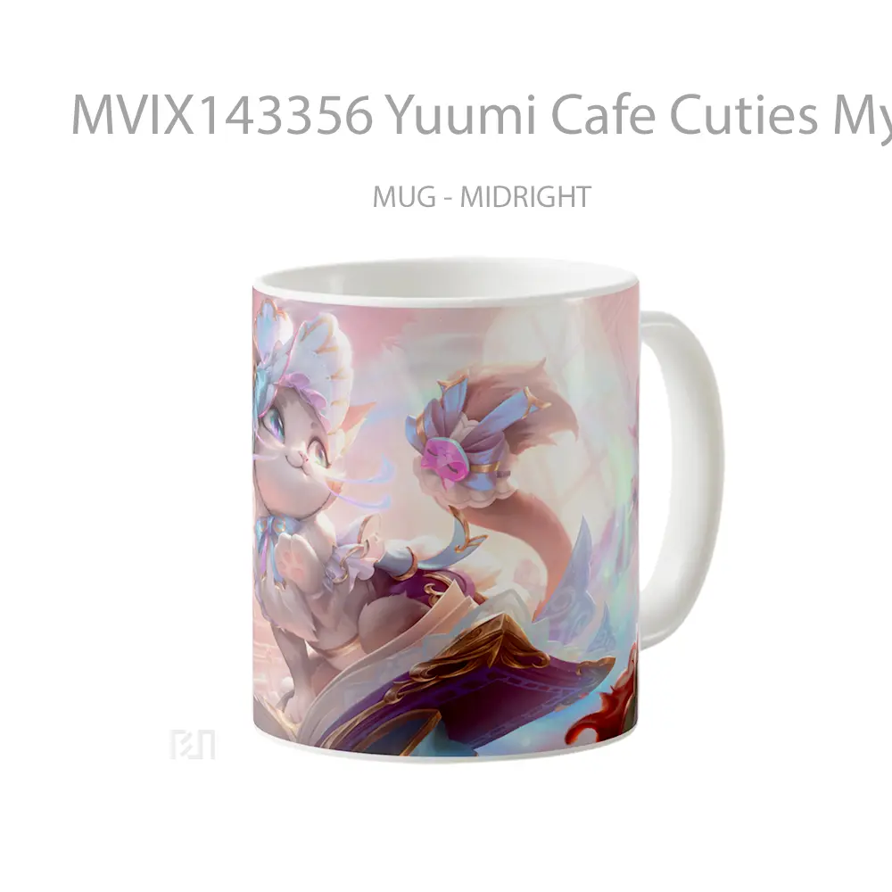 Mug Yuumi Cafe Cuties Mythic Chroma Skin Lol Wild Rift Splash Art Cangkir Gamer - All-side / Desain