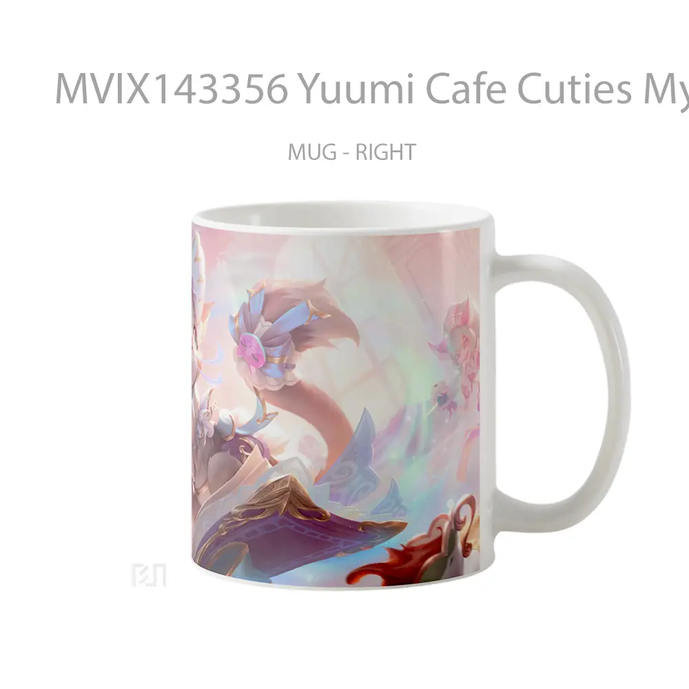 Mug Yuumi Cafe Cuties Mythic Chroma Skin Lol Wild Rift Splash Art Cangkir Gamer - All-side / Desain