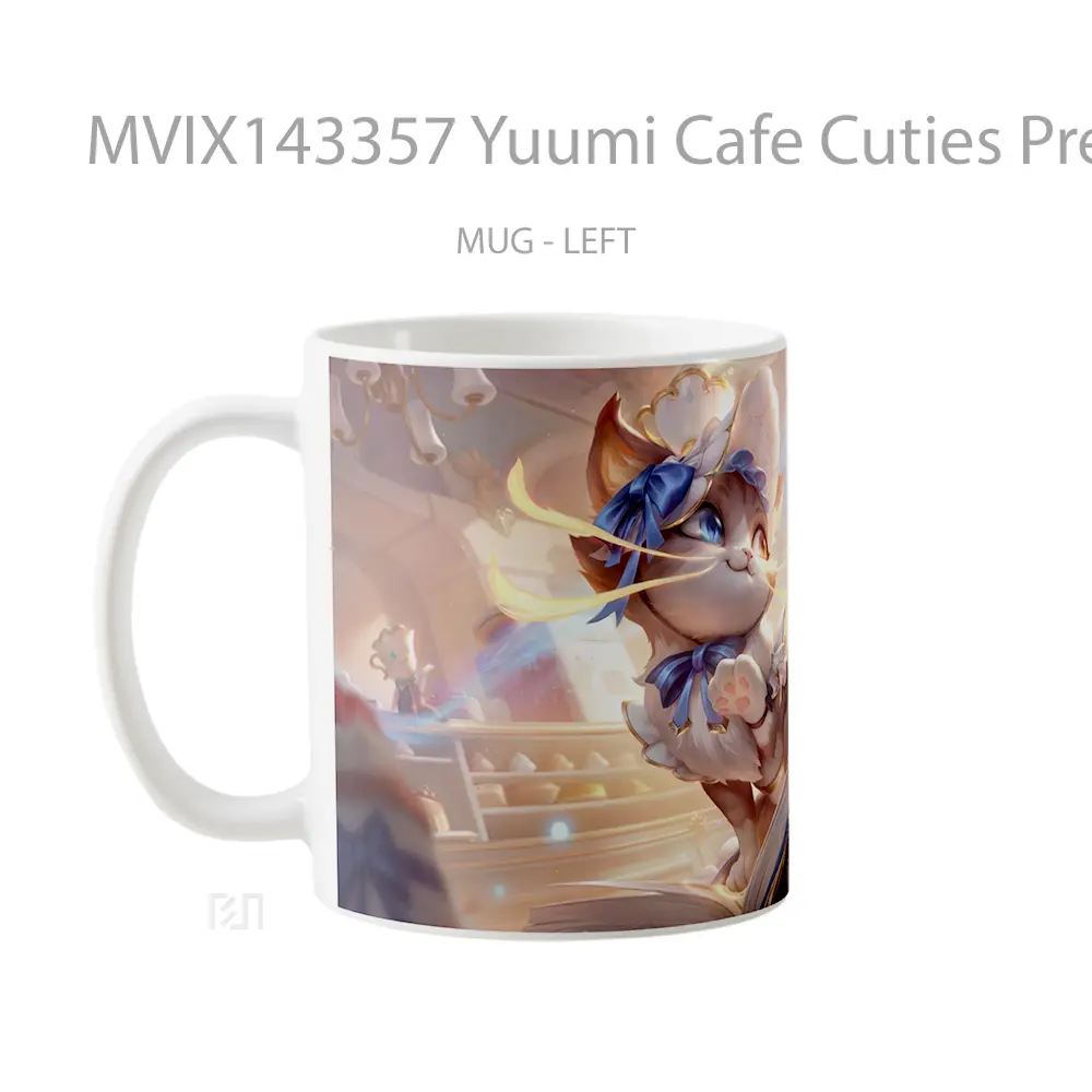 Mug Yuumi Cafe Cuties Prestige Skin Lol Wild Rift Splash Art Cangkir Gamer - All-side / Desain