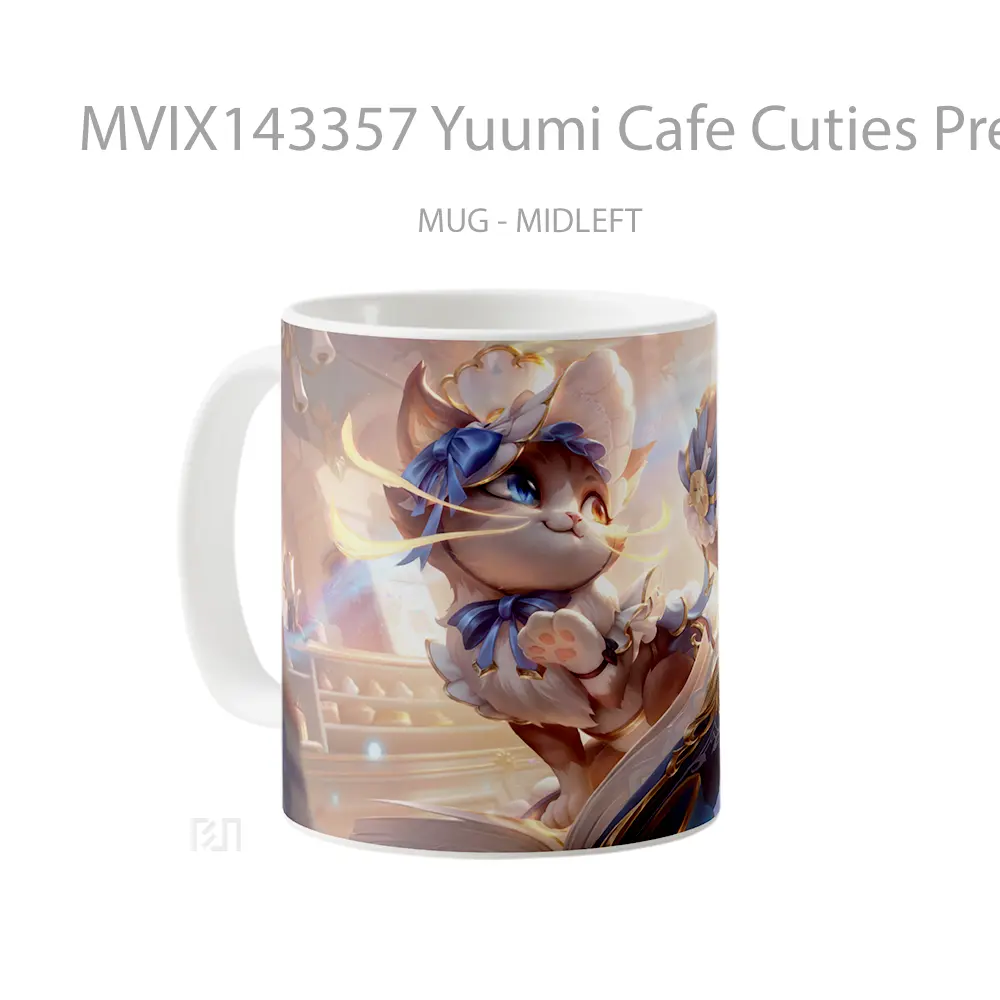 Mug Yuumi Cafe Cuties Prestige Skin Lol Wild Rift Splash Art Cangkir Gamer - All-side / Desain