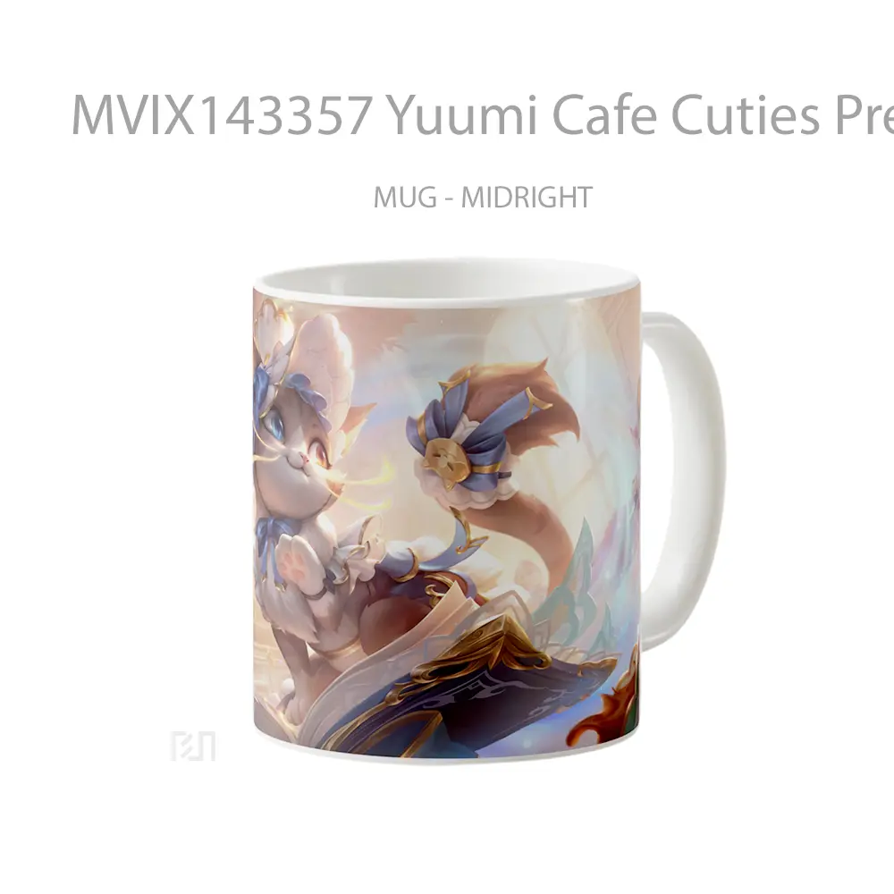 Mug Yuumi Cafe Cuties Prestige Skin Lol Wild Rift Splash Art Cangkir Gamer - All-side / Desain