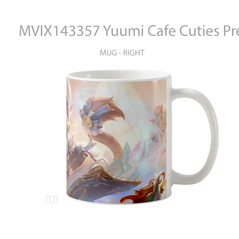 Mug Yuumi Cafe Cuties Prestige Skin Lol Wild Rift Splash Art Cangkir Gamer - All-side / Desain