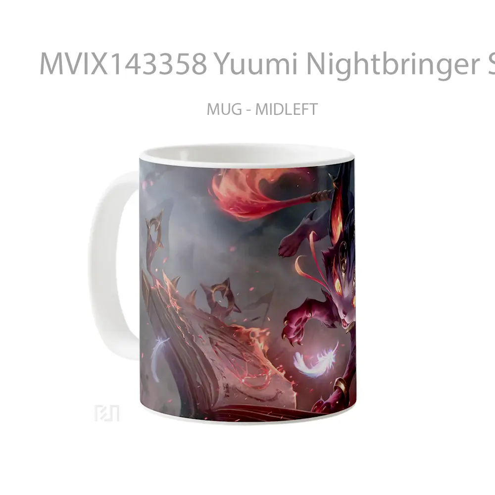 Mug Yuumi Nightbringer Skin Lol Splash Art Cangkir Gamer - All-side / Desain