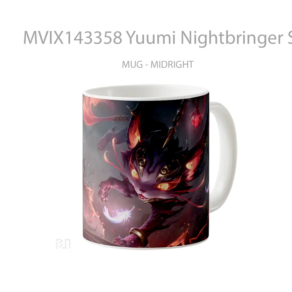 Mug Yuumi Nightbringer Skin Lol Splash Art Cangkir Gamer - All-side / Desain