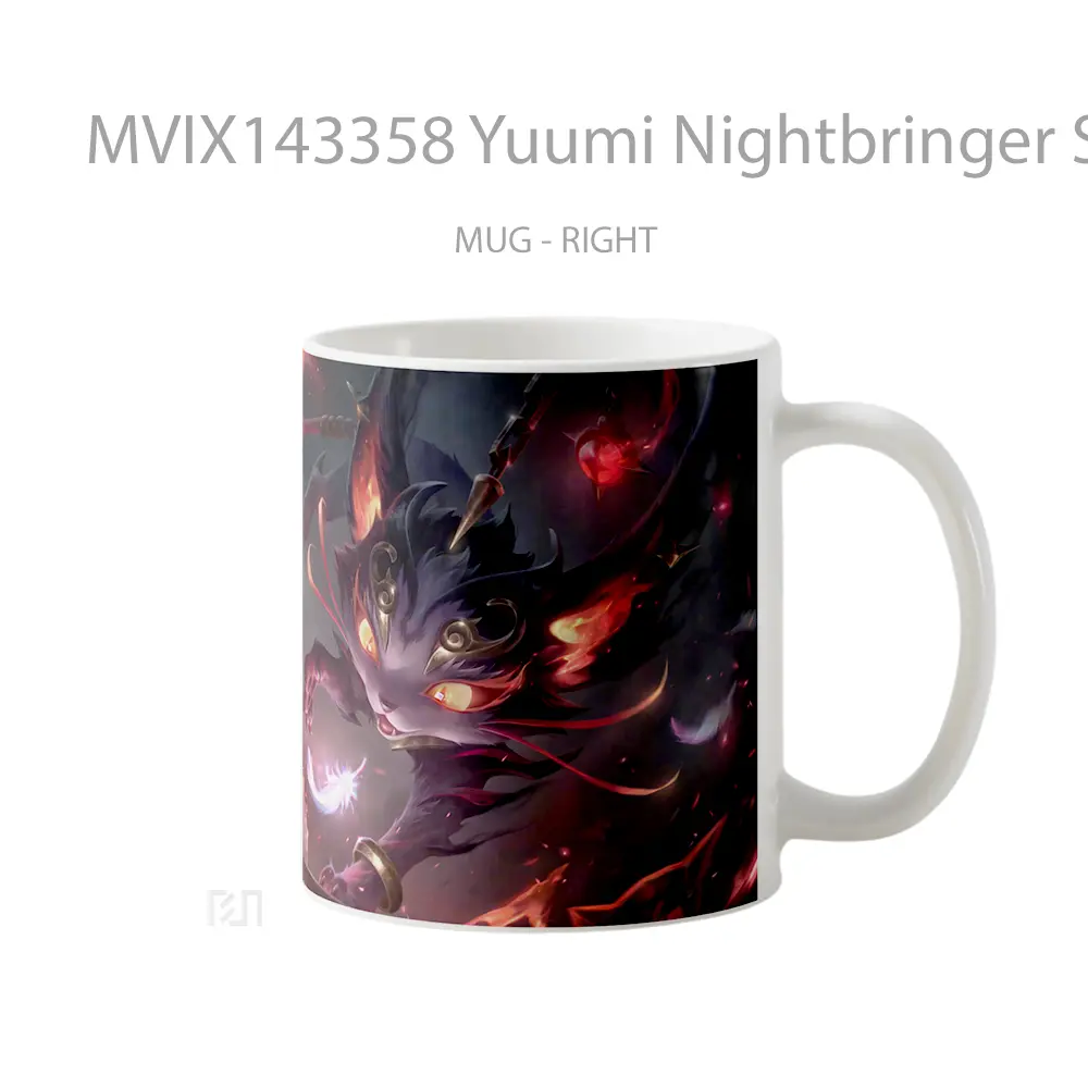 Mug Yuumi Nightbringer Skin Lol Splash Art Cangkir Gamer - All-side / Desain