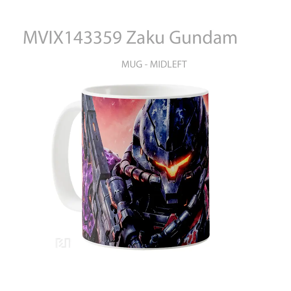 Mug Zaku Gundam Gelas Keramik Unik - All-side / Desain