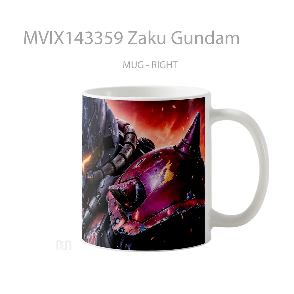Mug Zaku Gundam Gelas Keramik Unik - All-side / Desain