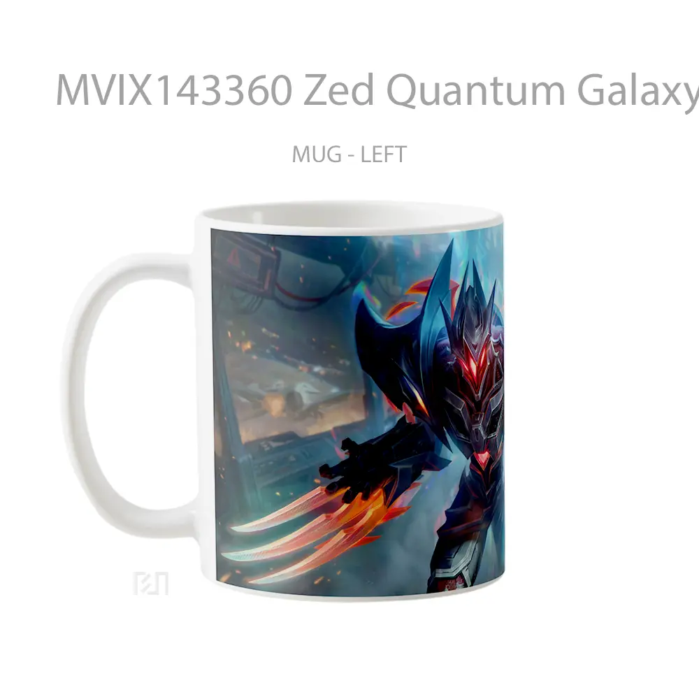 Mug Zed Quantum Galaxy Slayer Skin Lol Splash Art Cangkir Gamer - All-side / Desain
