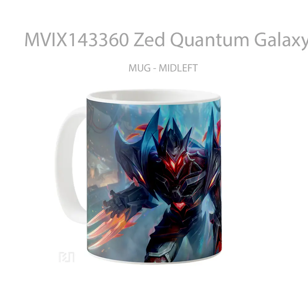 Mug Zed Quantum Galaxy Slayer Skin Lol Splash Art Cangkir Gamer - All-side / Desain