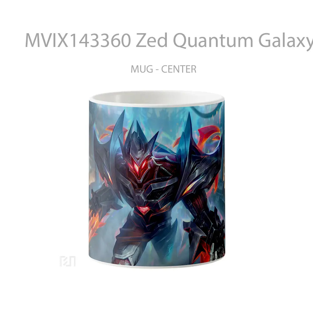Mug Zed Quantum Galaxy Slayer Skin Lol Splash Art Cangkir Gamer