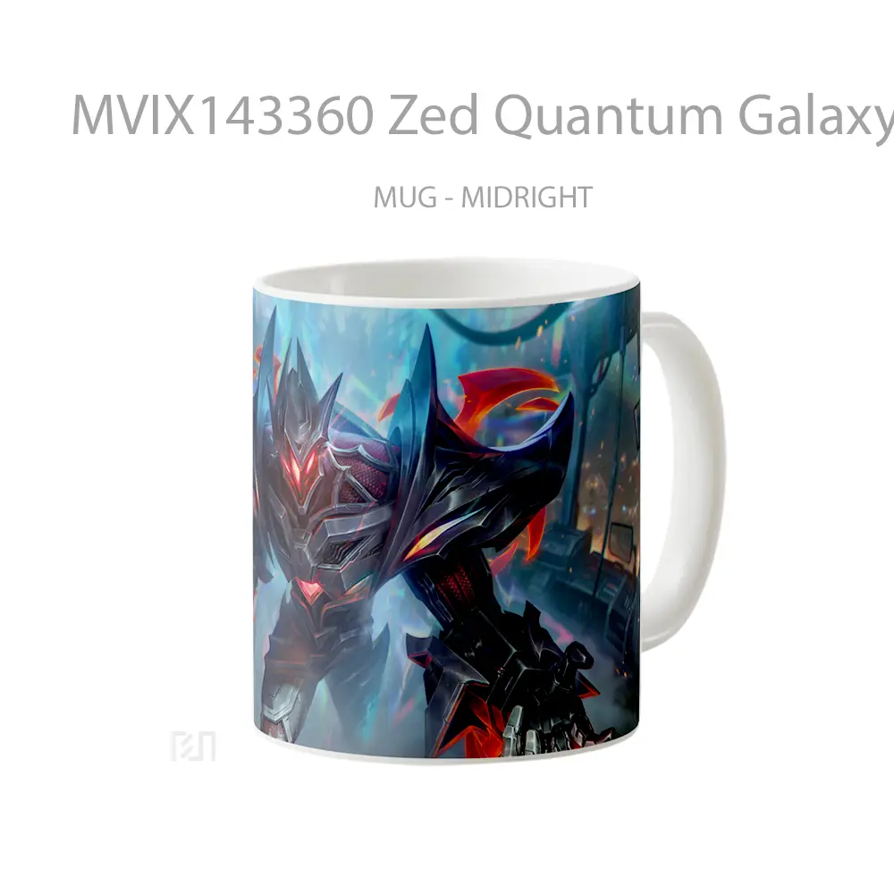 Mug Zed Quantum Galaxy Slayer Skin Lol Splash Art Cangkir Gamer - All-side / Desain