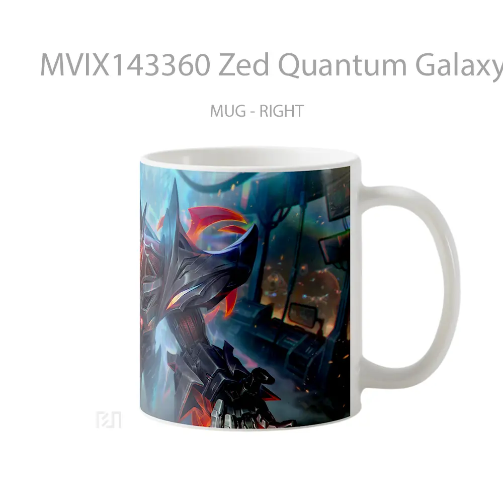Mug Zed Quantum Galaxy Slayer Skin Lol Splash Art Cangkir Gamer - All-side / Desain