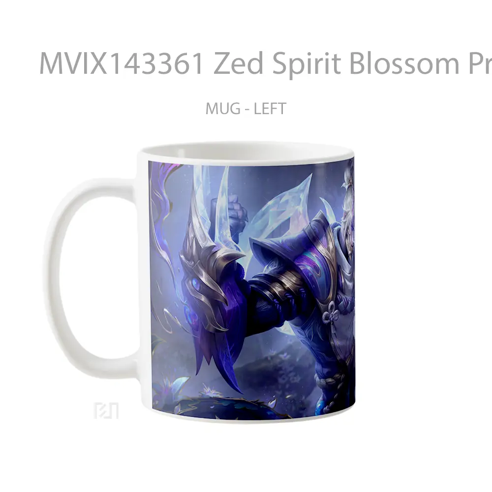 Mug Zed Spirit Blossom Prestige Skin Lol Splash Art Cangkir Gamer - All-side / Desain