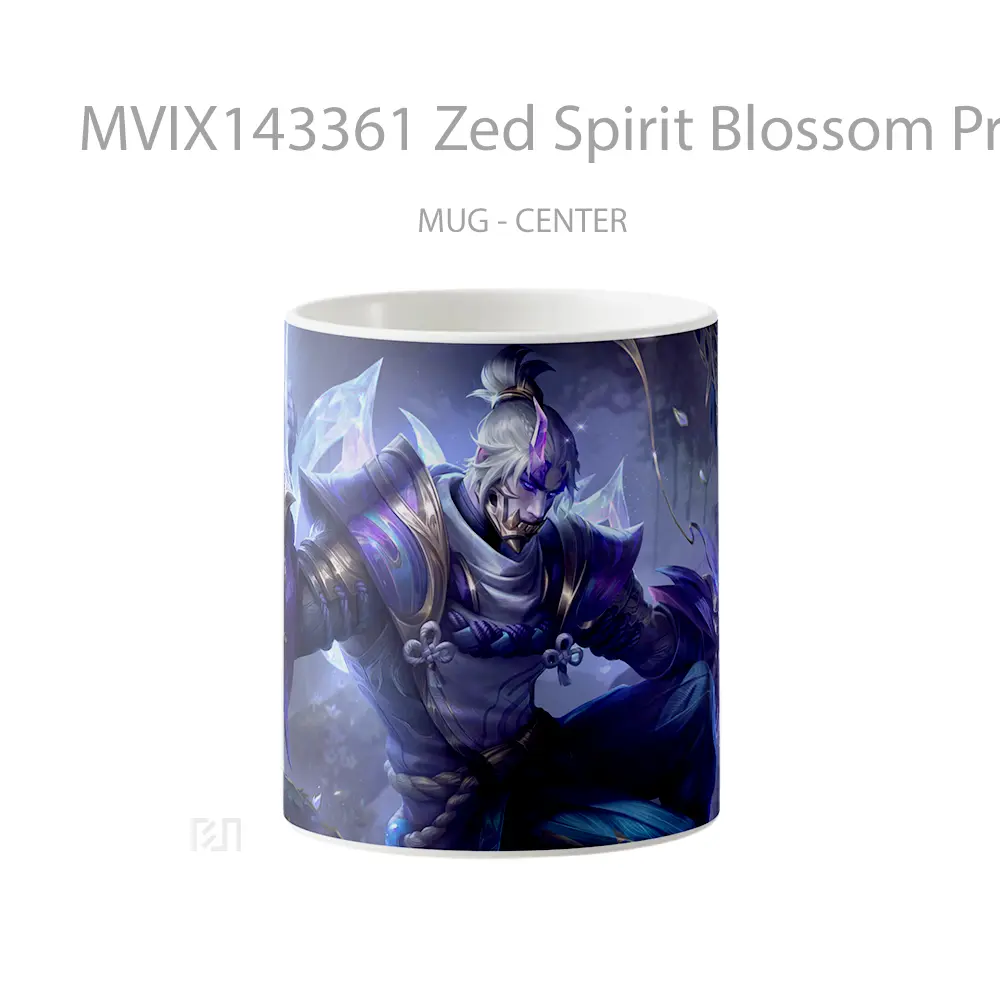 Mug Zed Spirit Blossom Prestige Skin Lol Splash Art Cangkir Gamer