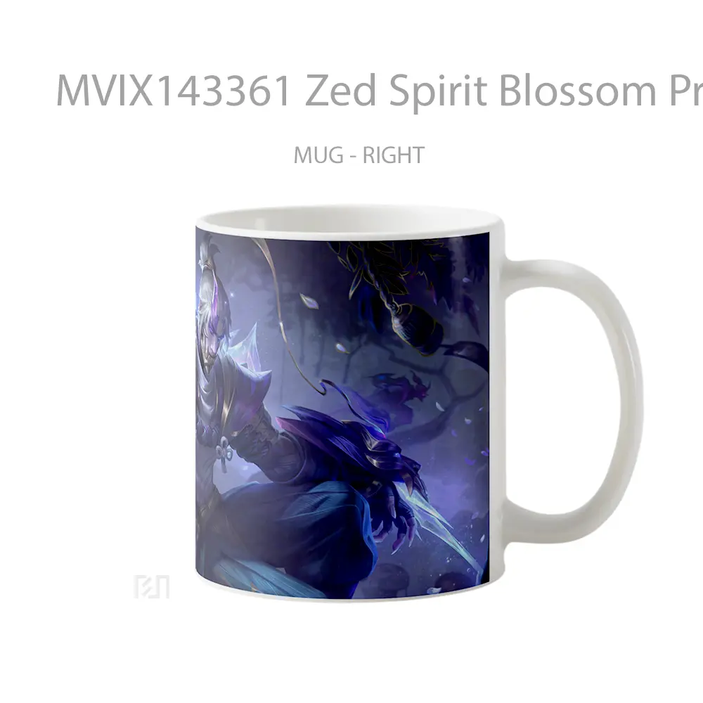 Mug Zed Spirit Blossom Prestige Skin Lol Splash Art Cangkir Gamer - All-side / Desain