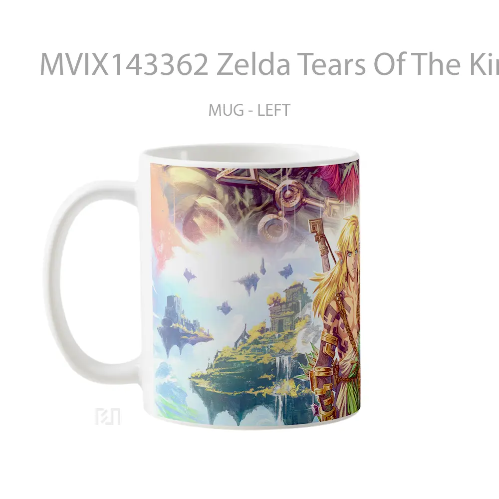 Mug Zelda Tears Of The Kingdom Game Art Cangkir Gamer - All-side / Desain