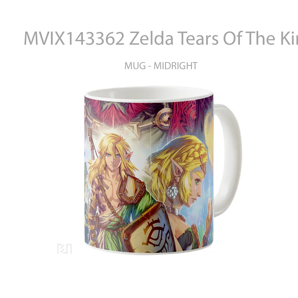 Mug Zelda Tears Of The Kingdom Game Art Cangkir Gamer - All-side / Desain