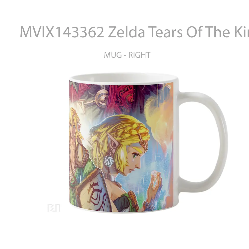 Mug Zelda Tears Of The Kingdom Game Art Cangkir Gamer - All-side / Desain