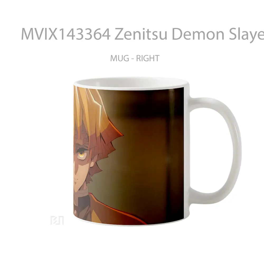 Mug Zenitsu Demon Slayer Infinity Castle Gelas Keramik Unik - All-side / Desain