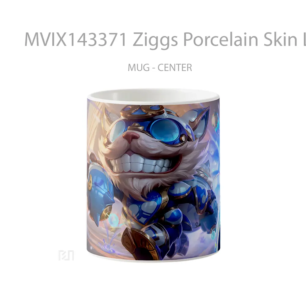 Mug Ziggs Porcelain Skin Lol Wild Rift Splash Art Cangkir Gamer