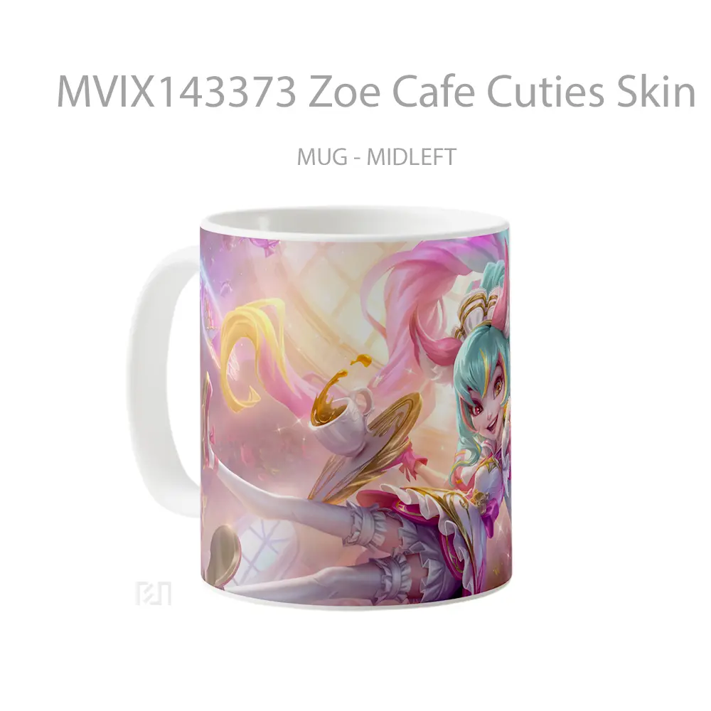 Mug Zoe Cafe Cuties Skin Lol Wild Rift Splash Art Cangkir Gamer - All-side / Desain