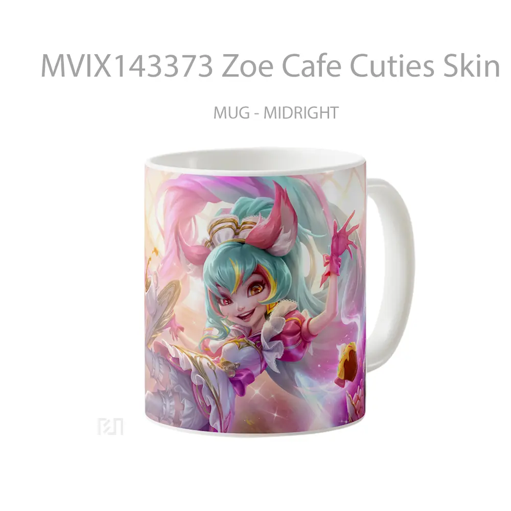 Mug Zoe Cafe Cuties Skin Lol Wild Rift Splash Art Cangkir Gamer - All-side / Desain