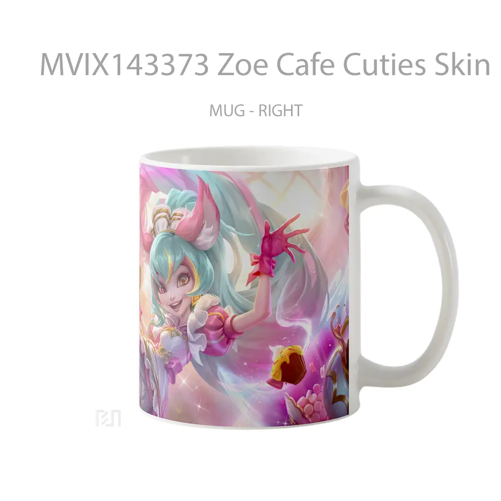 Mug Zoe Cafe Cuties Skin Lol Wild Rift Splash Art Cangkir Gamer - All-side / Desain