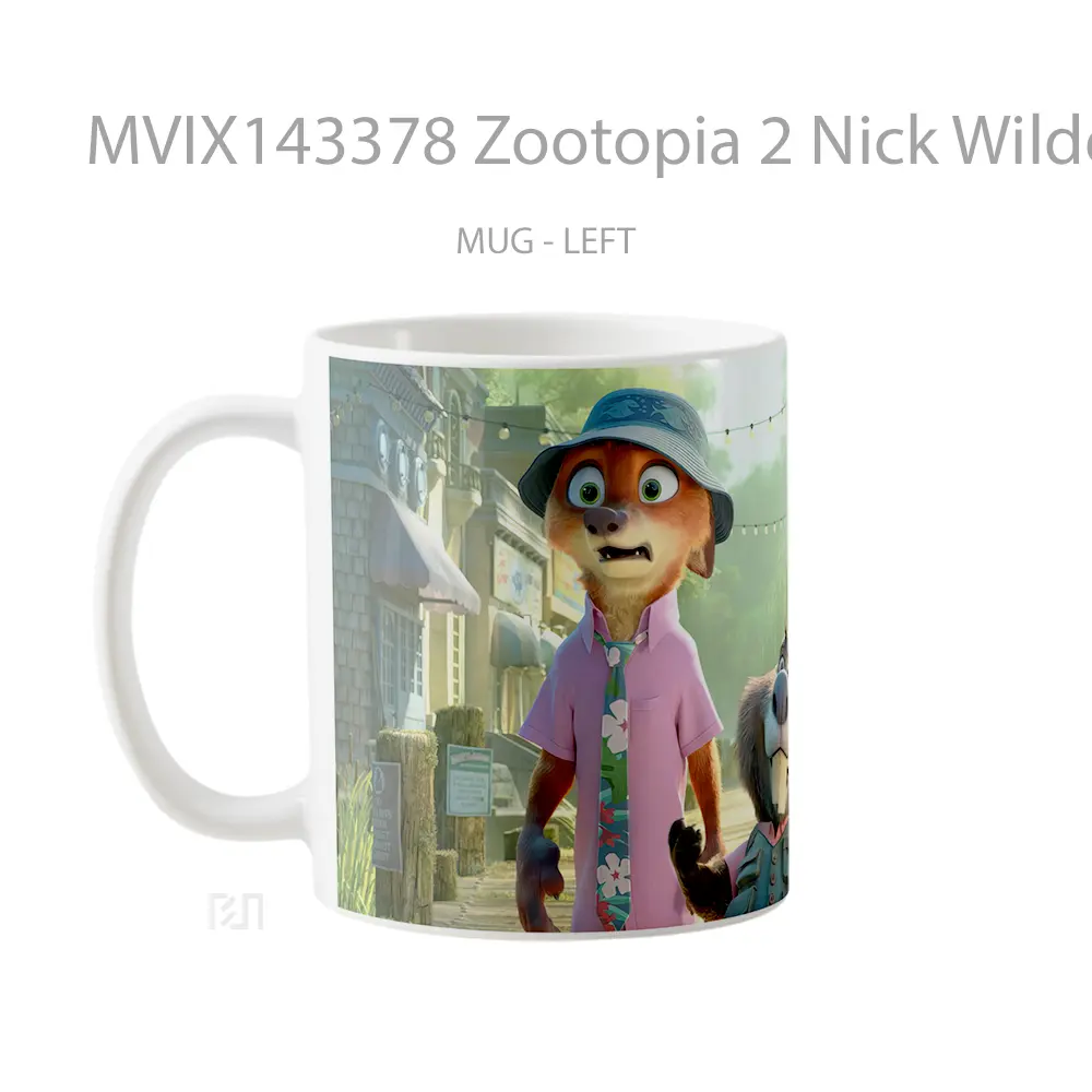 Mug Zootopia 2 Nick Wilde Judy Hopps Gelas Keramik Unik - All-side / Desain