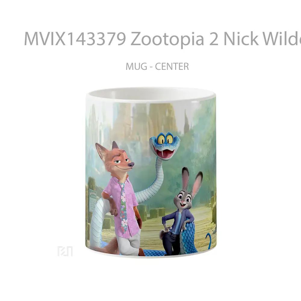 Mug Zootopia 2 Nick Wilde Judy Hopps Snake Gelas Keramik Unik