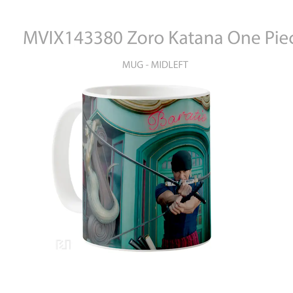 Mug Zoro Katana One Piece Netflix Cangkir Anime - All-side / Desain