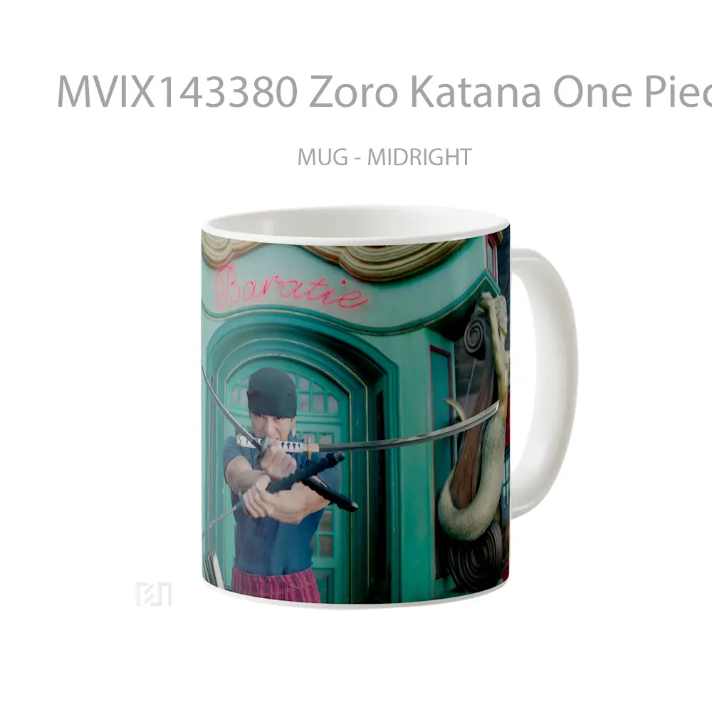 Mug Zoro Katana One Piece Netflix Cangkir Anime - All-side / Desain