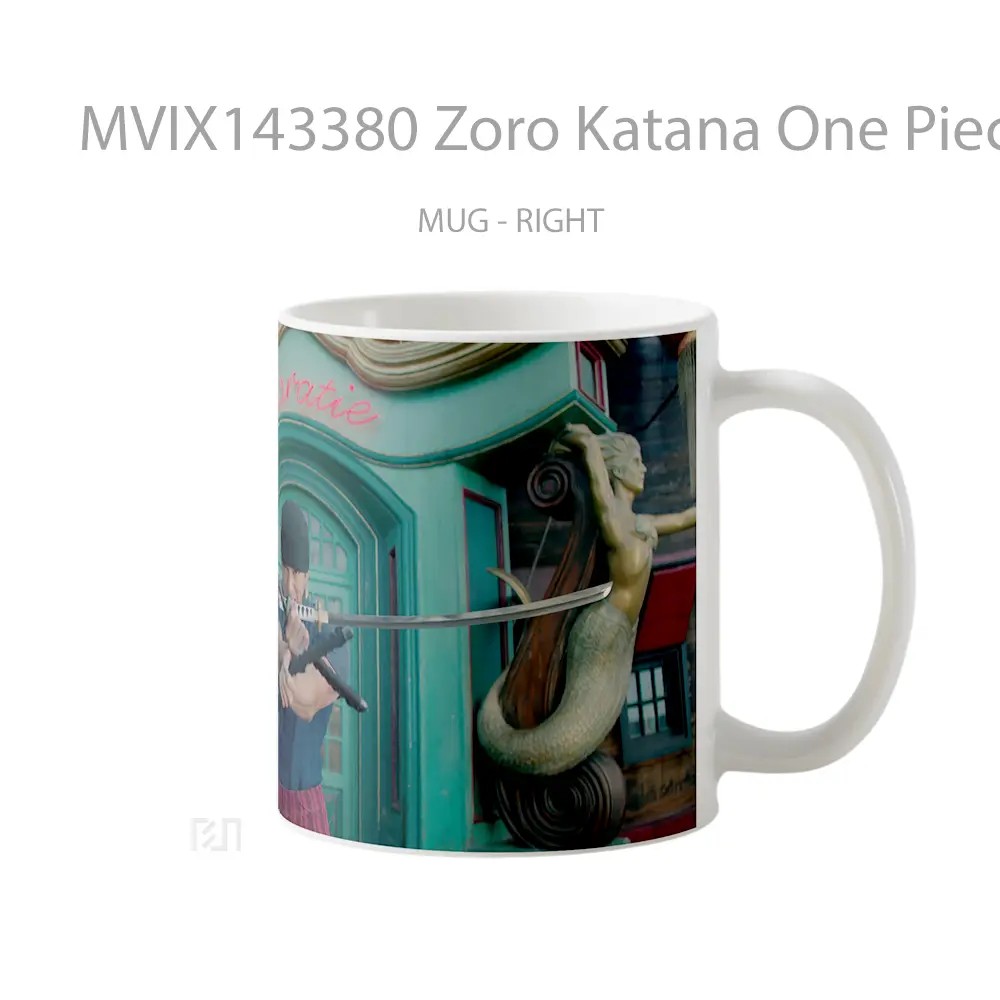 Mug Zoro Katana One Piece Netflix Cangkir Anime - All-side / Desain