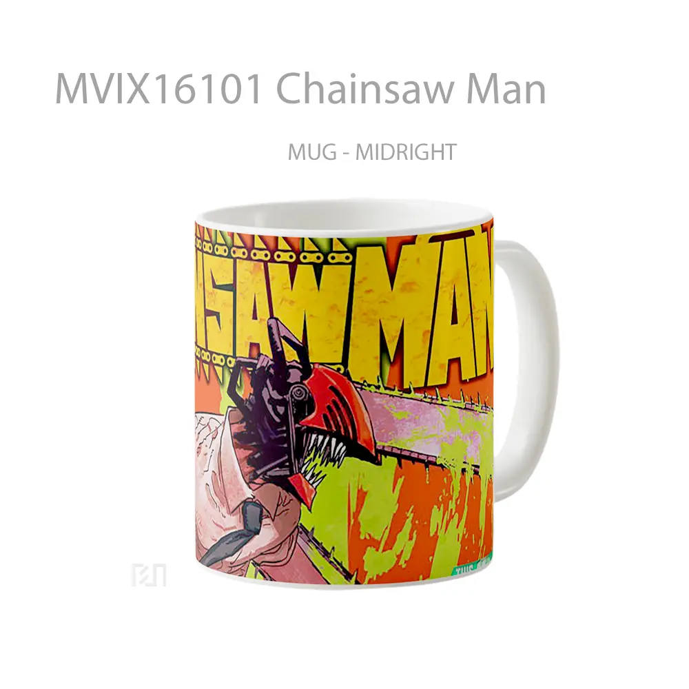 Mug Chainsaw Man Full Wrap Lanscape - All-side / Desain