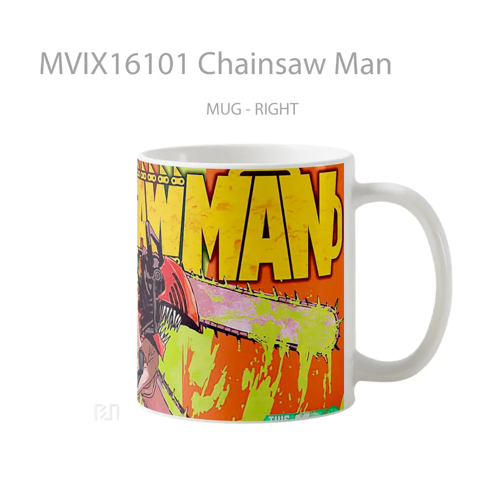 Mug Chainsaw Man Full Wrap Lanscape - All-side / Desain