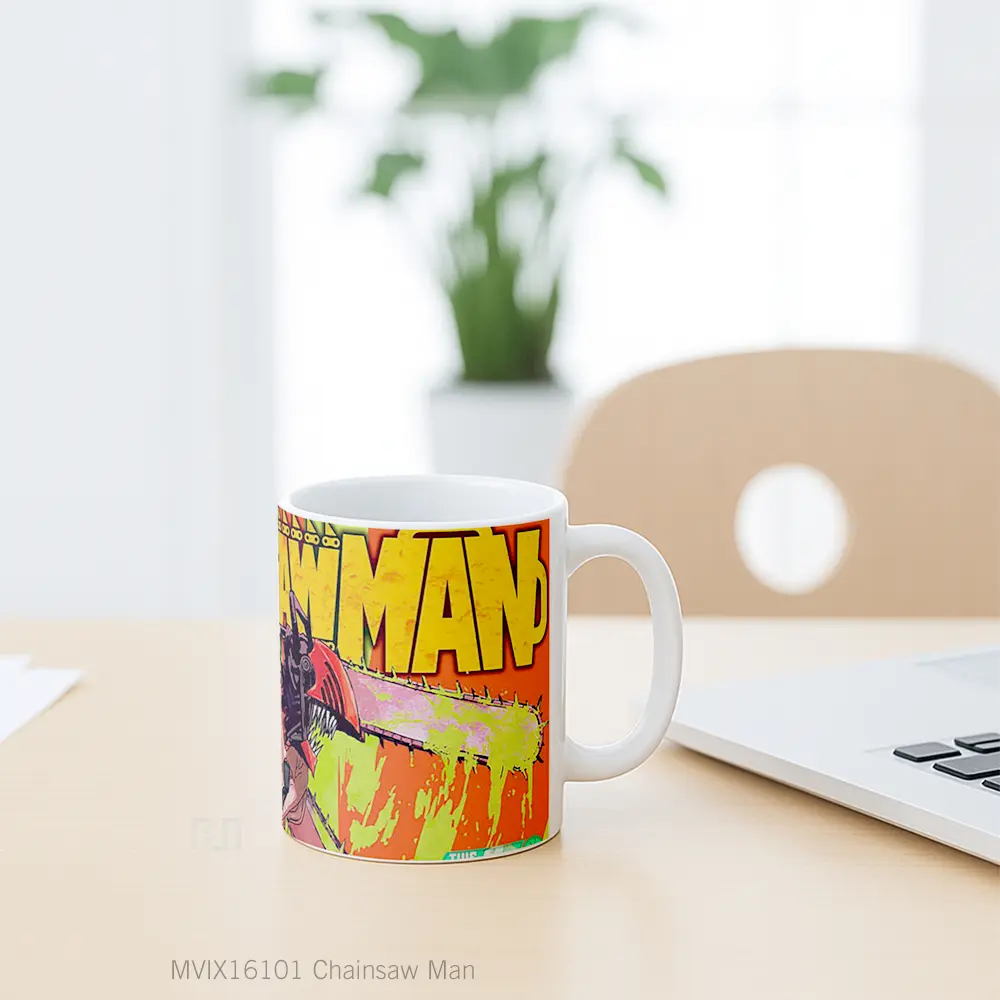 Mug Chainsaw Man Full Wrap Lanscape - All-side / Desain