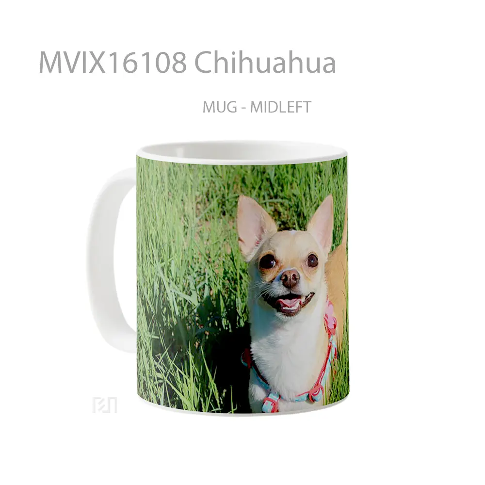 Mug Chihuahua Full Wrap Lanscape - All-side / Desain