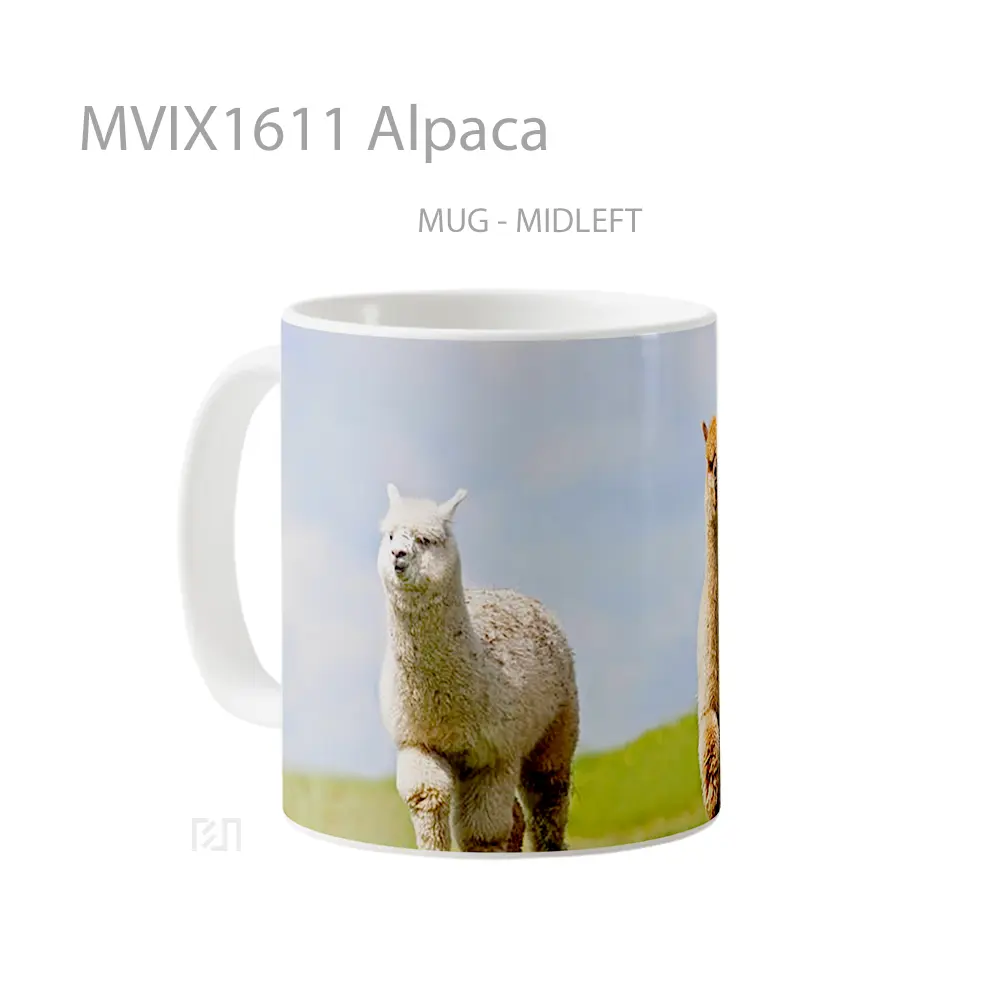 Mug Alpaca Full Wrap Lanscape - All-side / Desain