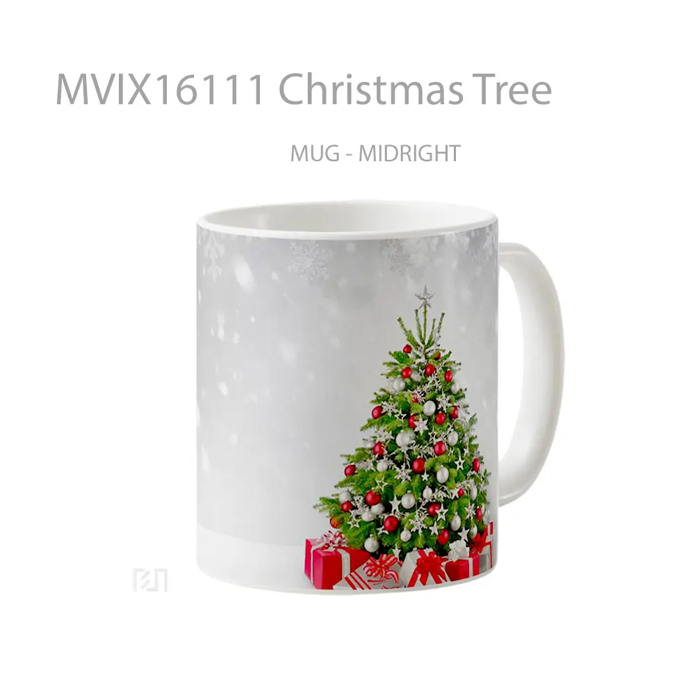 Mug Christmas Tree Full Wrap Lanscape - All-side / Desain