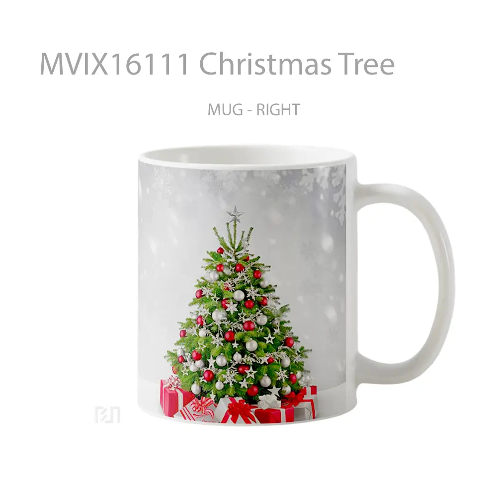 Mug Christmas Tree Full Wrap Lanscape - All-side / Desain