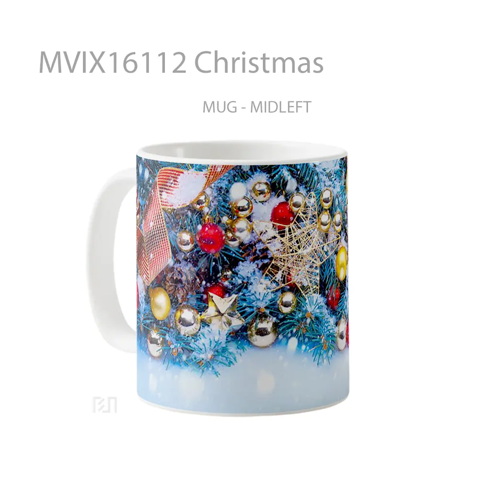 Mug Christmas Full Wrap Lanscape - All-side / Desain