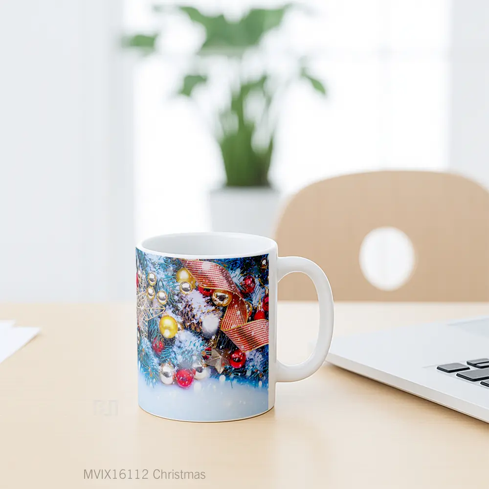 Mug Christmas Full Wrap Lanscape - All-side / Desain