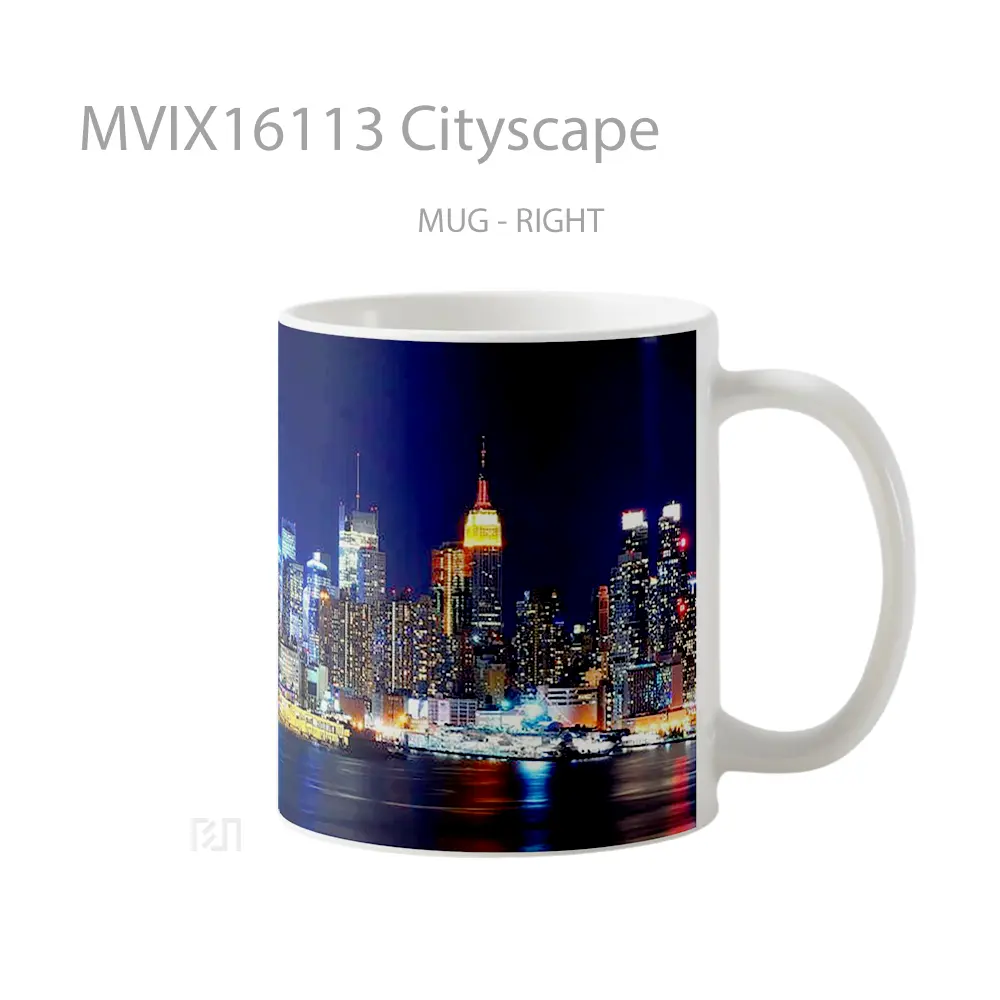 Mug Cityscape Full Wrap Lanscape - All-side / Desain