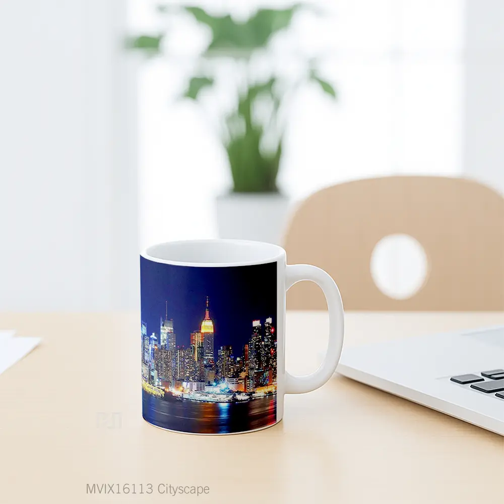Mug Cityscape Full Wrap Lanscape - All-side / Desain